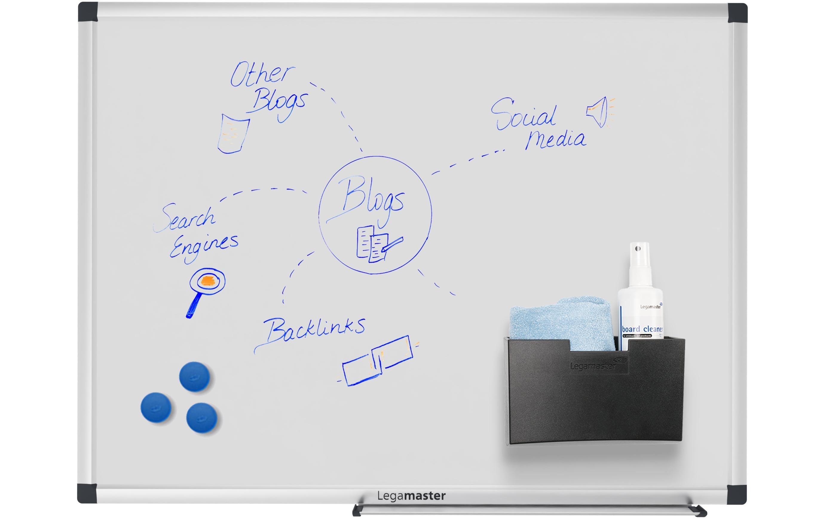 Legamaster Unite Plus Whiteboard – Emaille, magnetisch – 60 × 45 cm