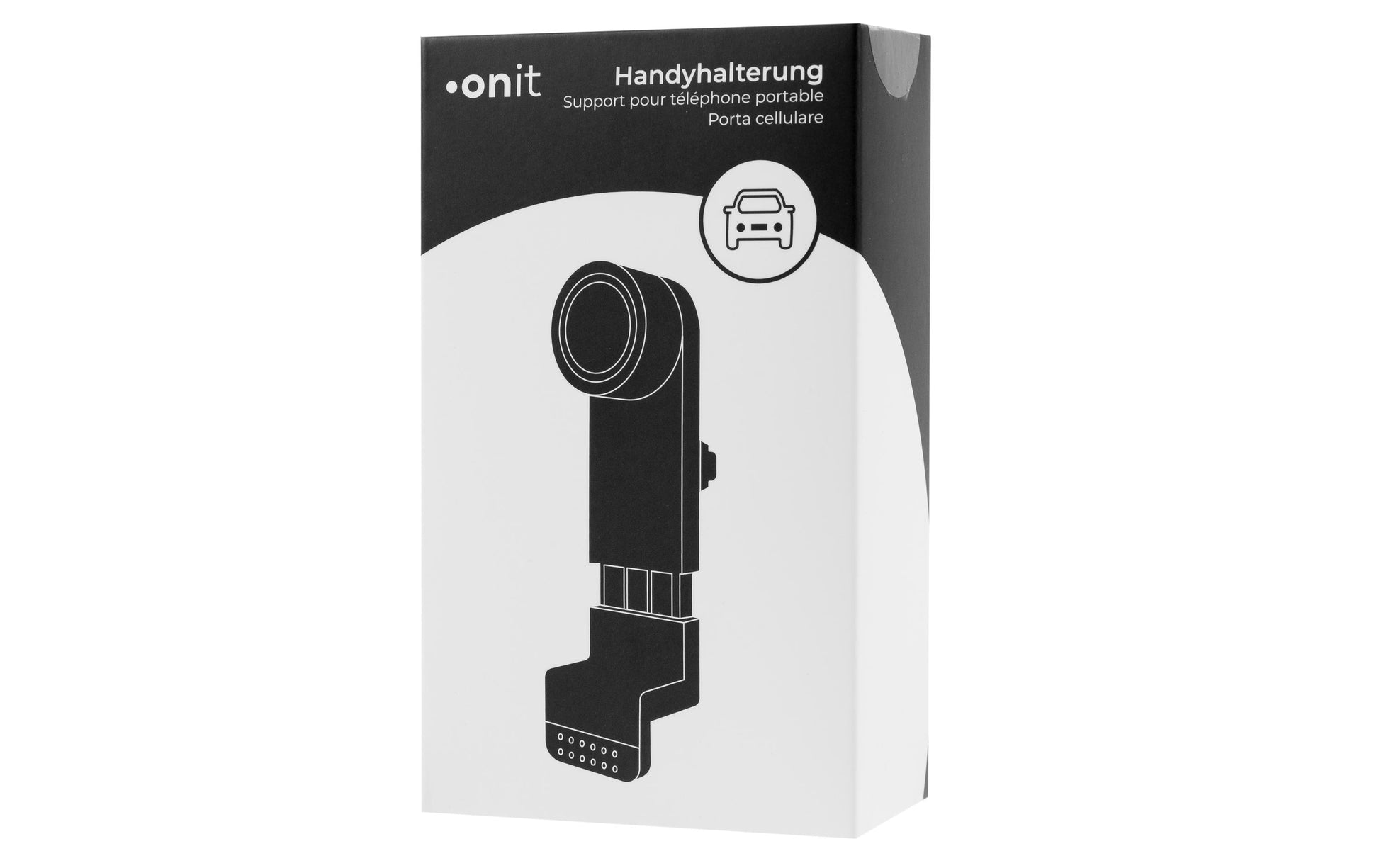 ONIT Fahrzeug-Halterung Basic – Auto-Halterung – drehbar, Lüftungsschlitz, für Smartphones 55–90 mm, Schwarz