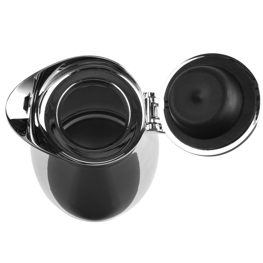 EMSA Thermoskanne Eleganza – 2er Set, 1 l, Edelstahl 18/10, Klappdeckel, vakuumisoliert