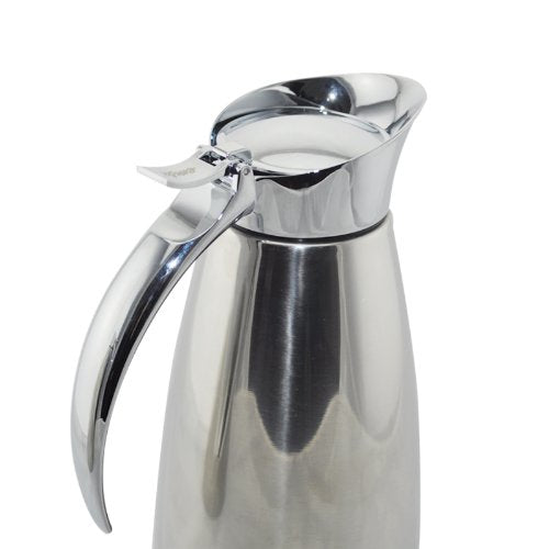 EMSA Thermoskanne Eleganza – 2er Set, 1 l, Edelstahl 18/10, Klappdeckel, vakuumisoliert