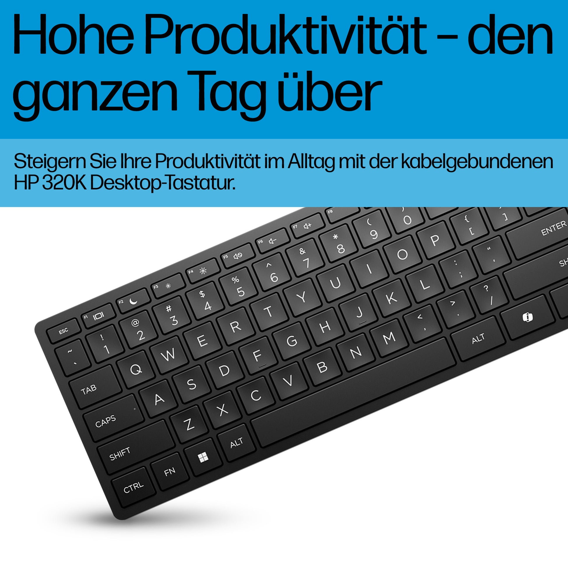 HP 320K Tastatur Membran Kabelgebunden Schwarz