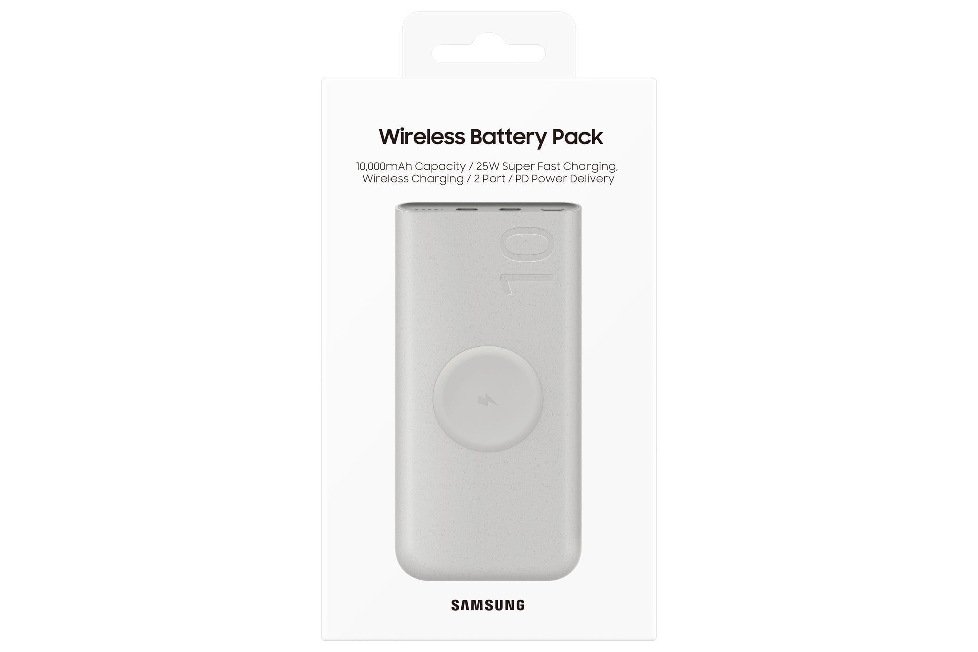 Samsung EB-U2510XUEGWW Wireless Powerbank 10'000 mAh – 25 W PD, 2× USB-C, beige