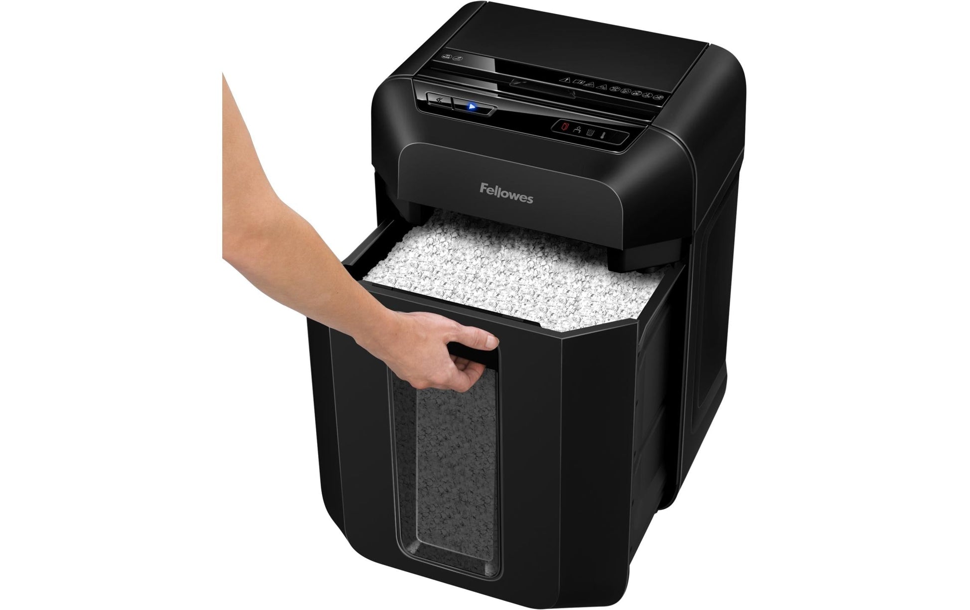 Fellowes AutoMax 80M – Aktenvernichter, DIN P-4, Partikelschnitt 4 × 12 mm, 80 Blatt, 17 l