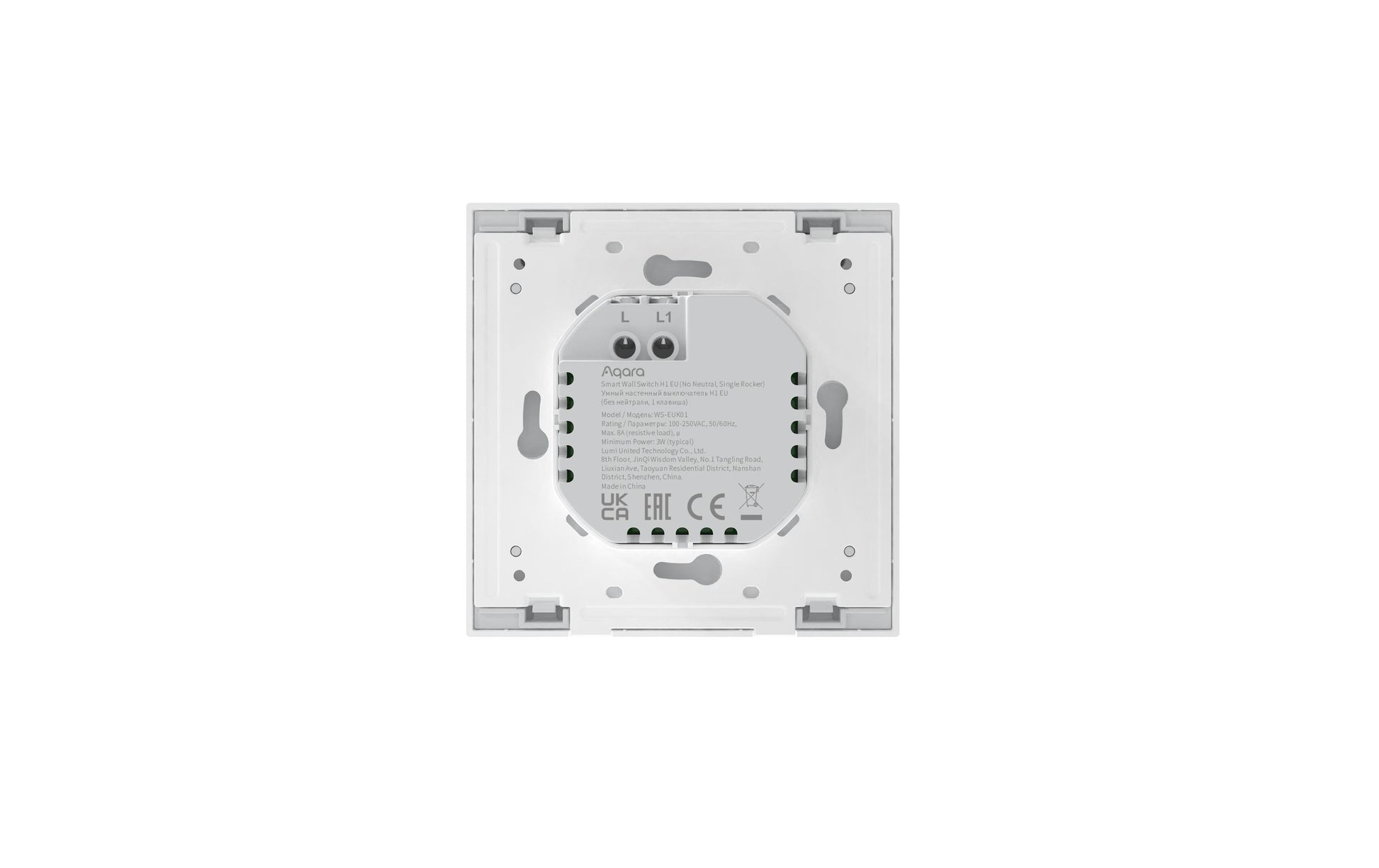 Aqara H1 – Smart-Taster – mit Neutralleiter, 1-Tasten – für Amazon Alexa, Google Assistant, Apple HomeKit