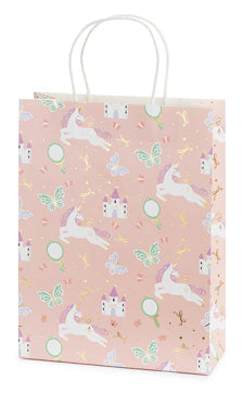 PartyDeco Geschenktasche Einhorn, glänzend/matt – 240 × 320 × 100 mm – 1 Stk.