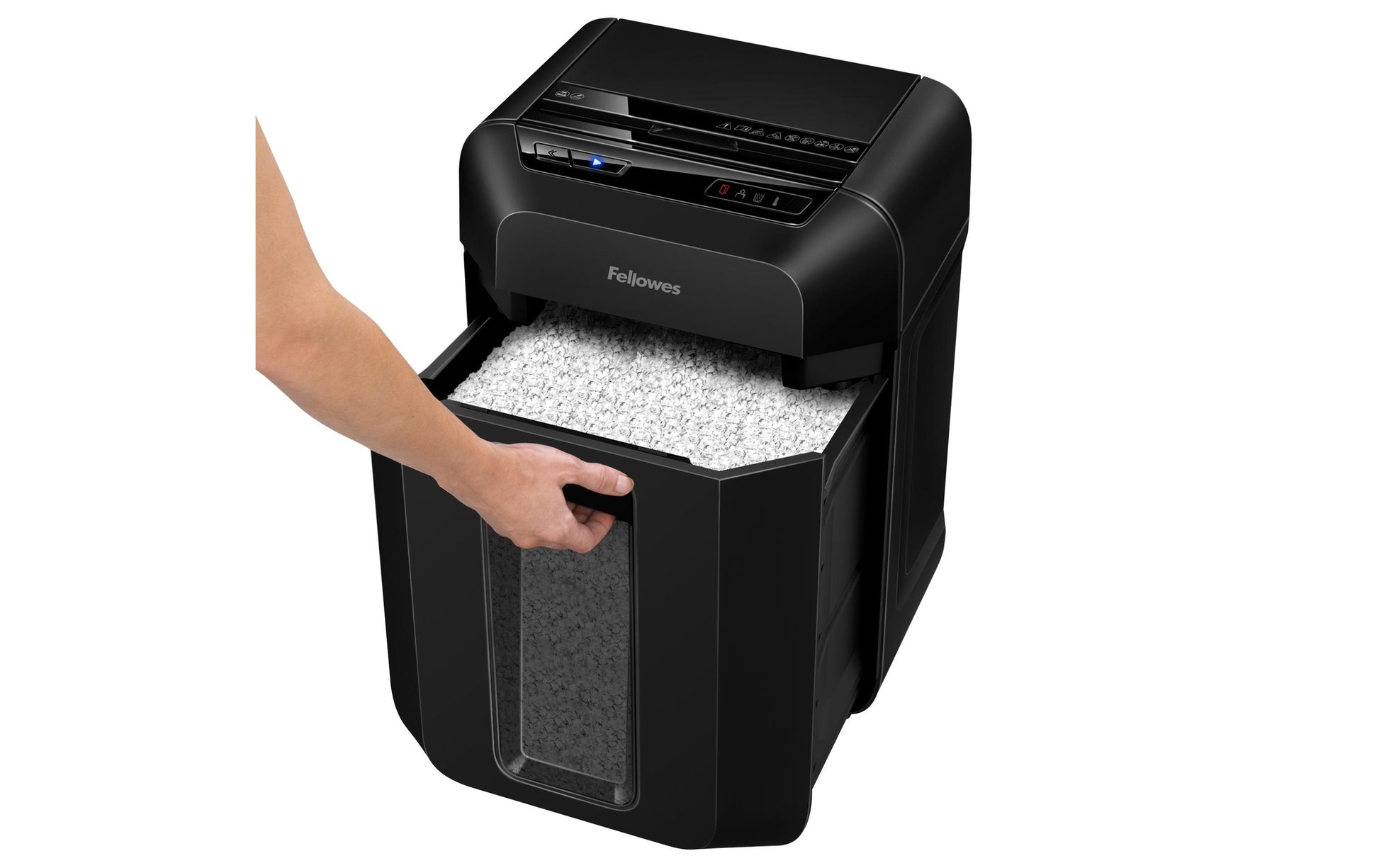 Fellowes AutoMax 90M – Aktenvernichter, DIN P-4, Partikelschnitt 4 × 12 mm, 90 Blatt, 17 l