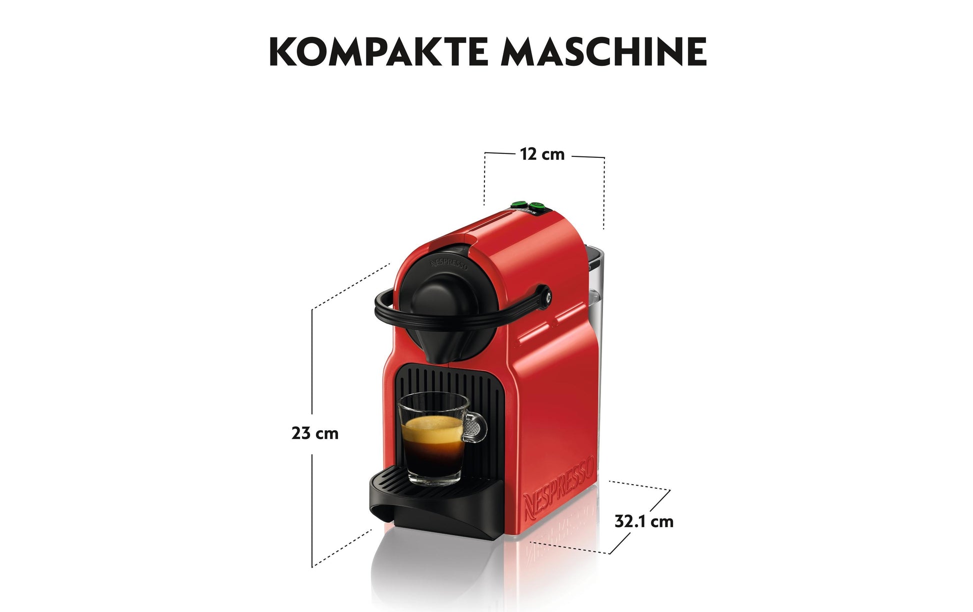 Krups Inissia XN1005 Kapselmaschine – für Nespresso-Kapseln, 19 bar, 0,7 l, Rot