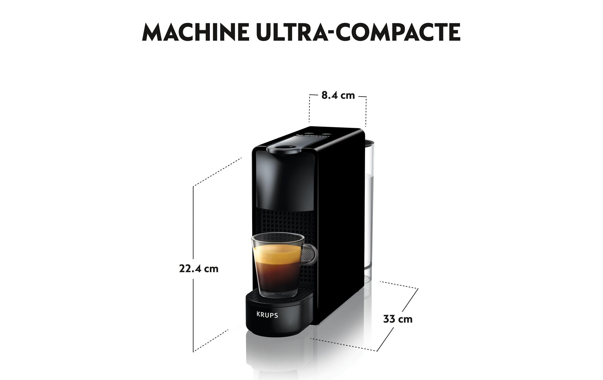 Krups Essenza Mini XN1108 Kapselmaschine – für Nespresso-Kapseln, 19 bar, 0,6 l, Schwarz