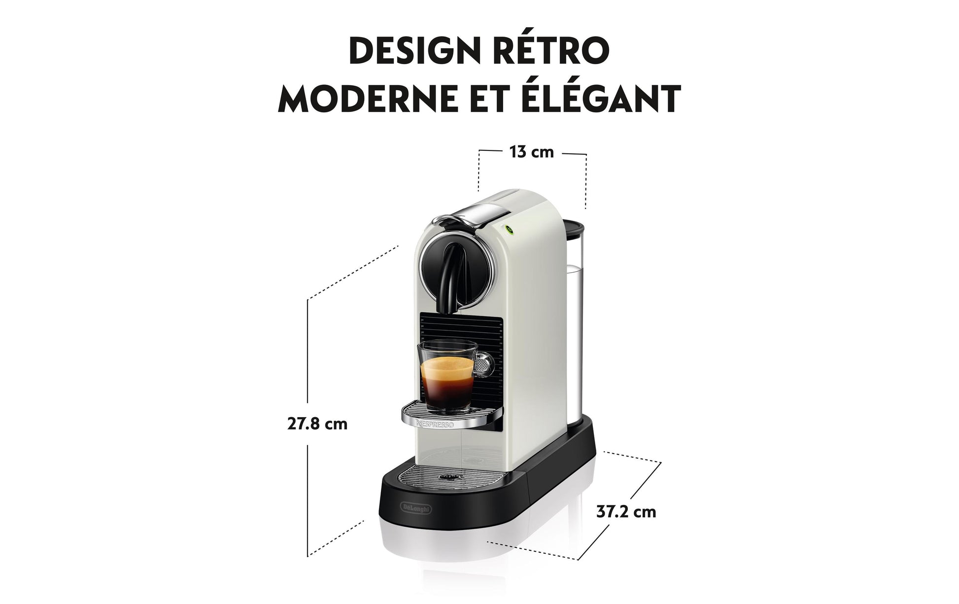 De’Longhi Citiz EN167.W Kapselmaschine – für Nespresso-Kapseln, 19 bar, 1 l, Weiss