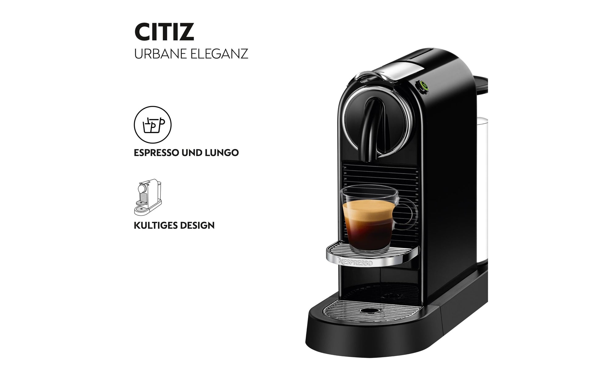 De’Longhi Citiz EN167.B Kapselmaschine – für Nespresso-Kapseln, 19 bar, 1 l, Schwarz