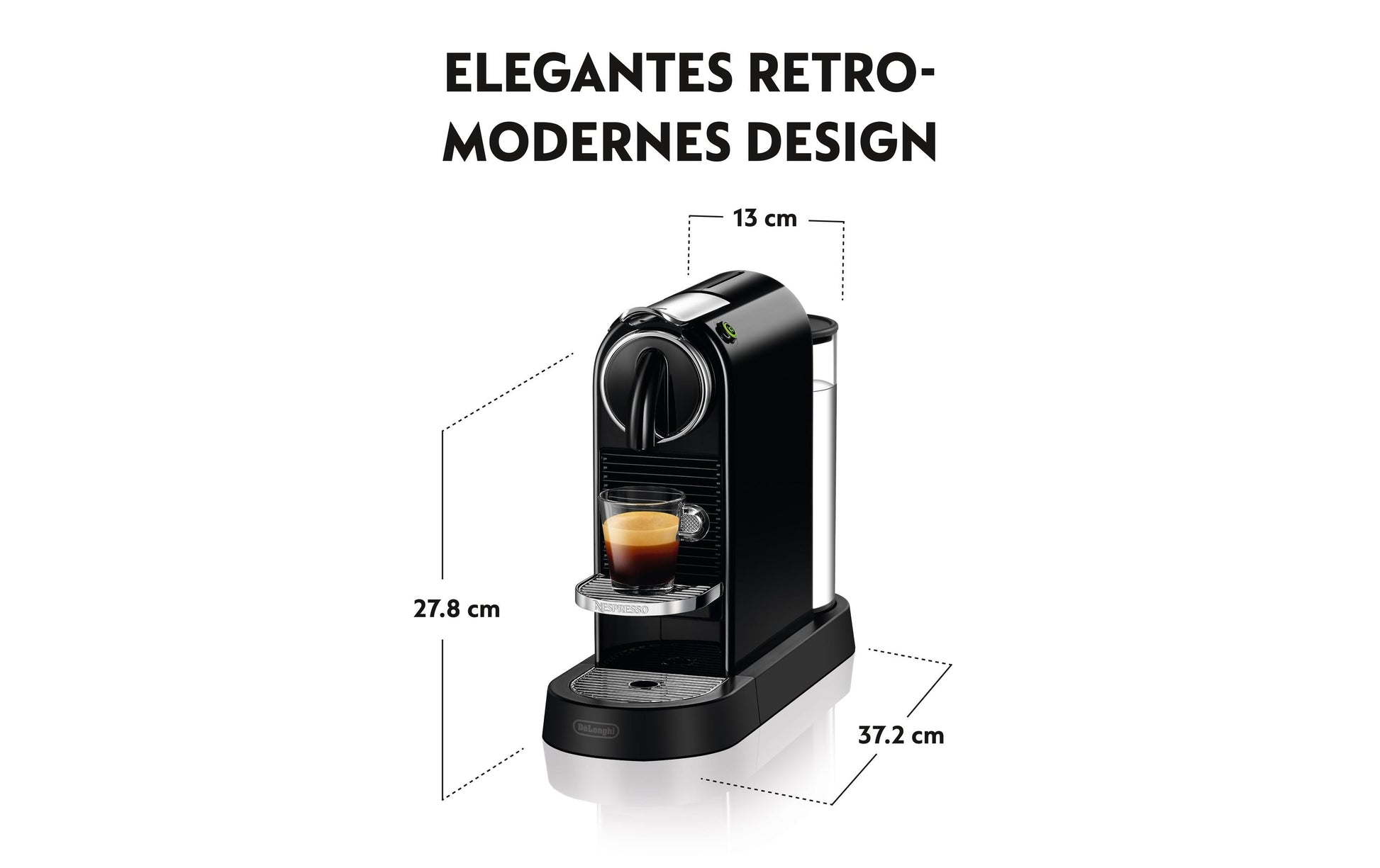 De’Longhi Citiz EN167.B Kapselmaschine – für Nespresso-Kapseln, 19 bar, 1 l, Schwarz