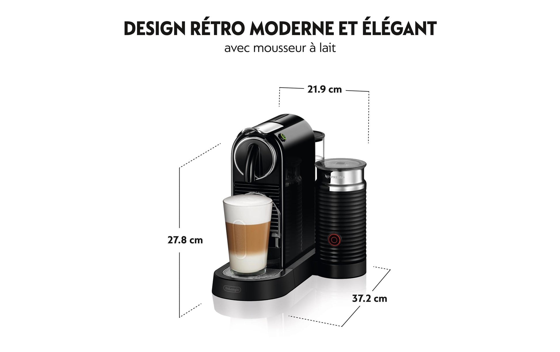 De’Longhi Citiz EN267 Kapselmaschine – für Nespresso-Kapseln, 19 bar, 1 l, Schwarz
