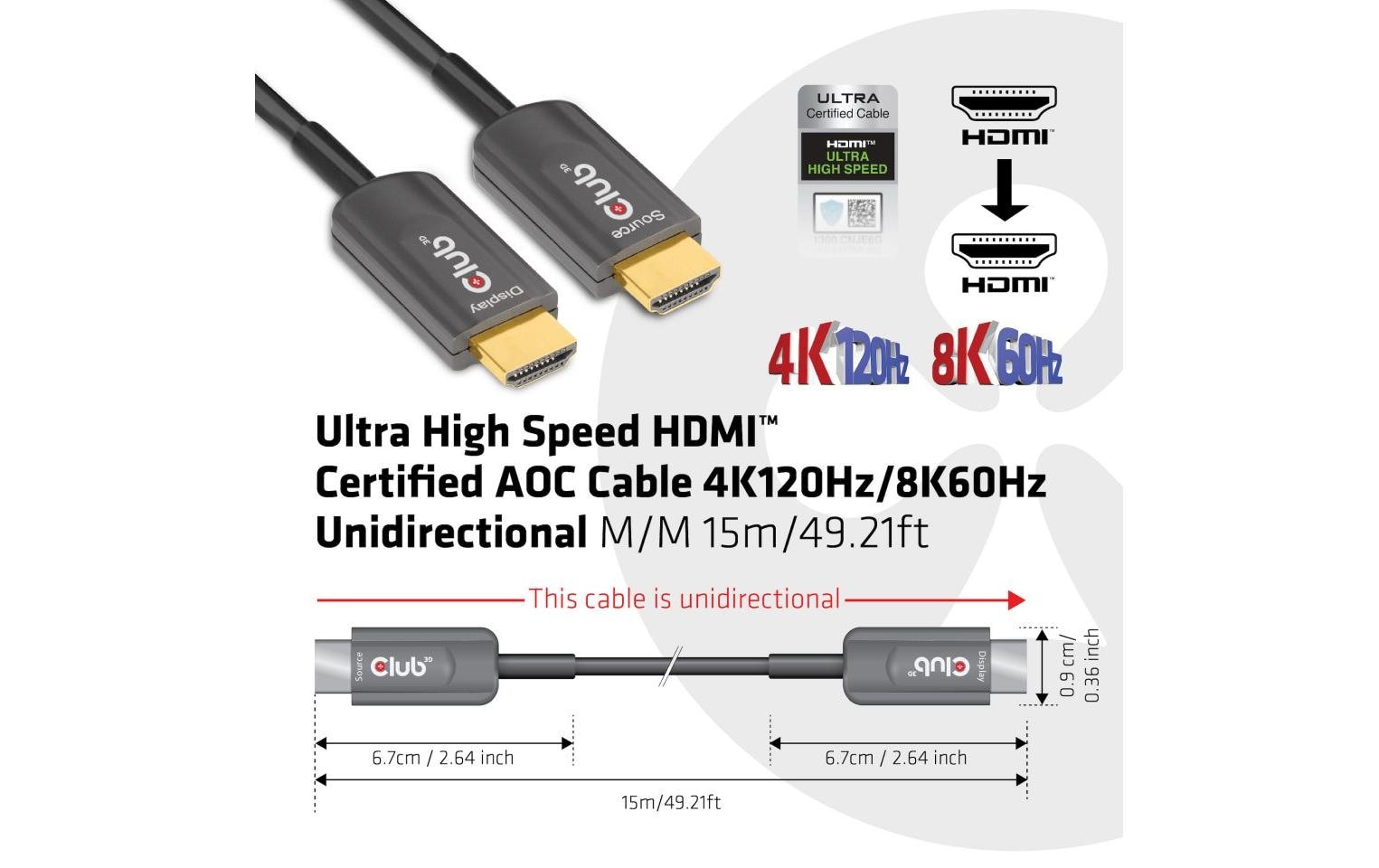 CLUB3D Club 3D HDMI-Kabel, Schwarz