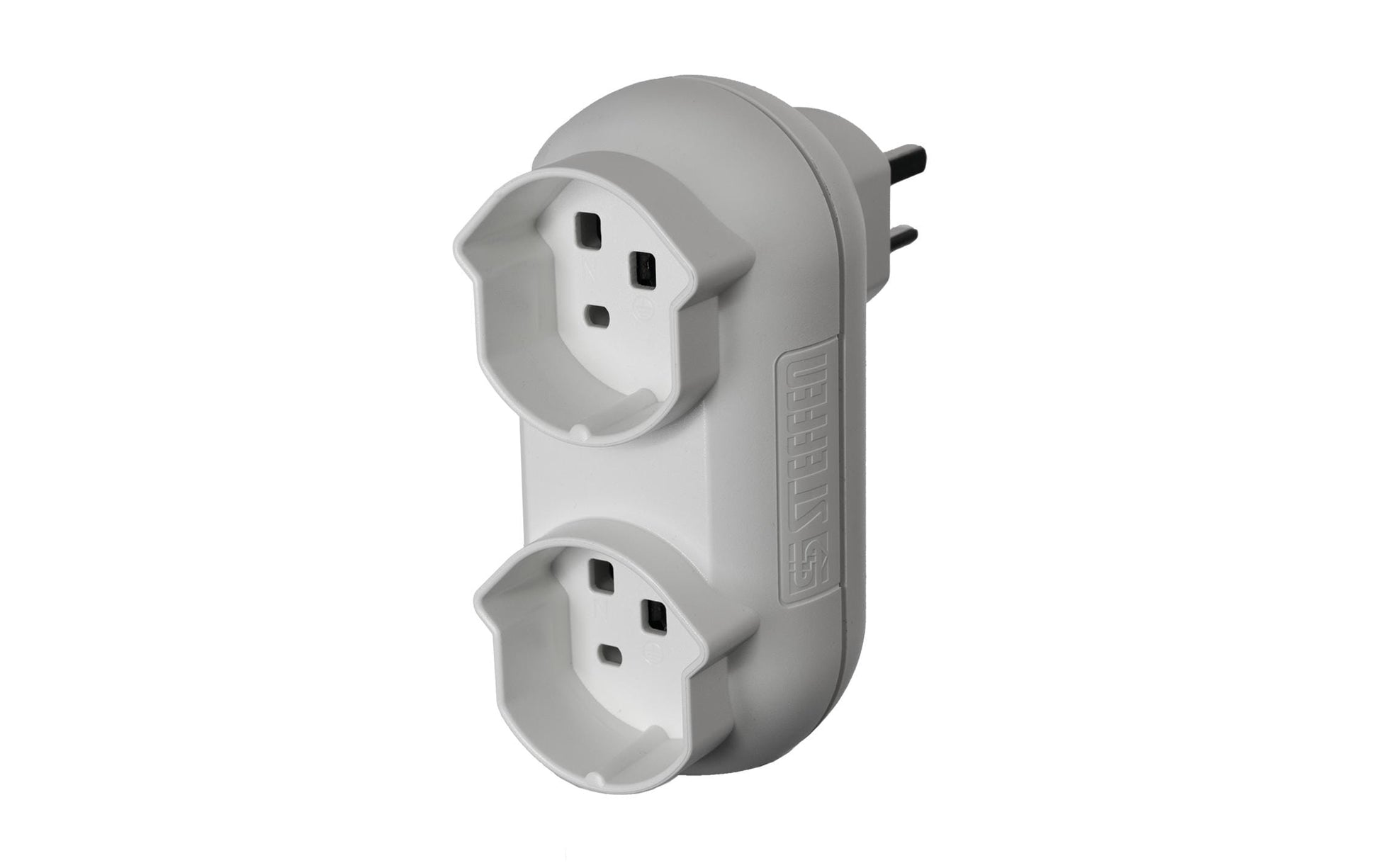 Steffen STRONG Mehrfachadapter T25 zu 2×T25 – 2× Fassungen, 16 A/7040 W, 0,12 m – Weiss