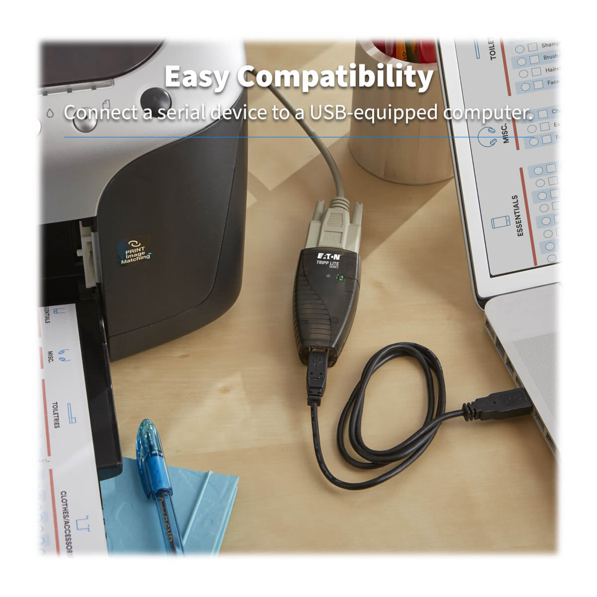 Tripp Lite USA-19HS Seriell-Kabel USB-A zu DB9 (RS-232) – 230 Kbit/s, 0,91 m, Plug & Play, für Windows/Mac