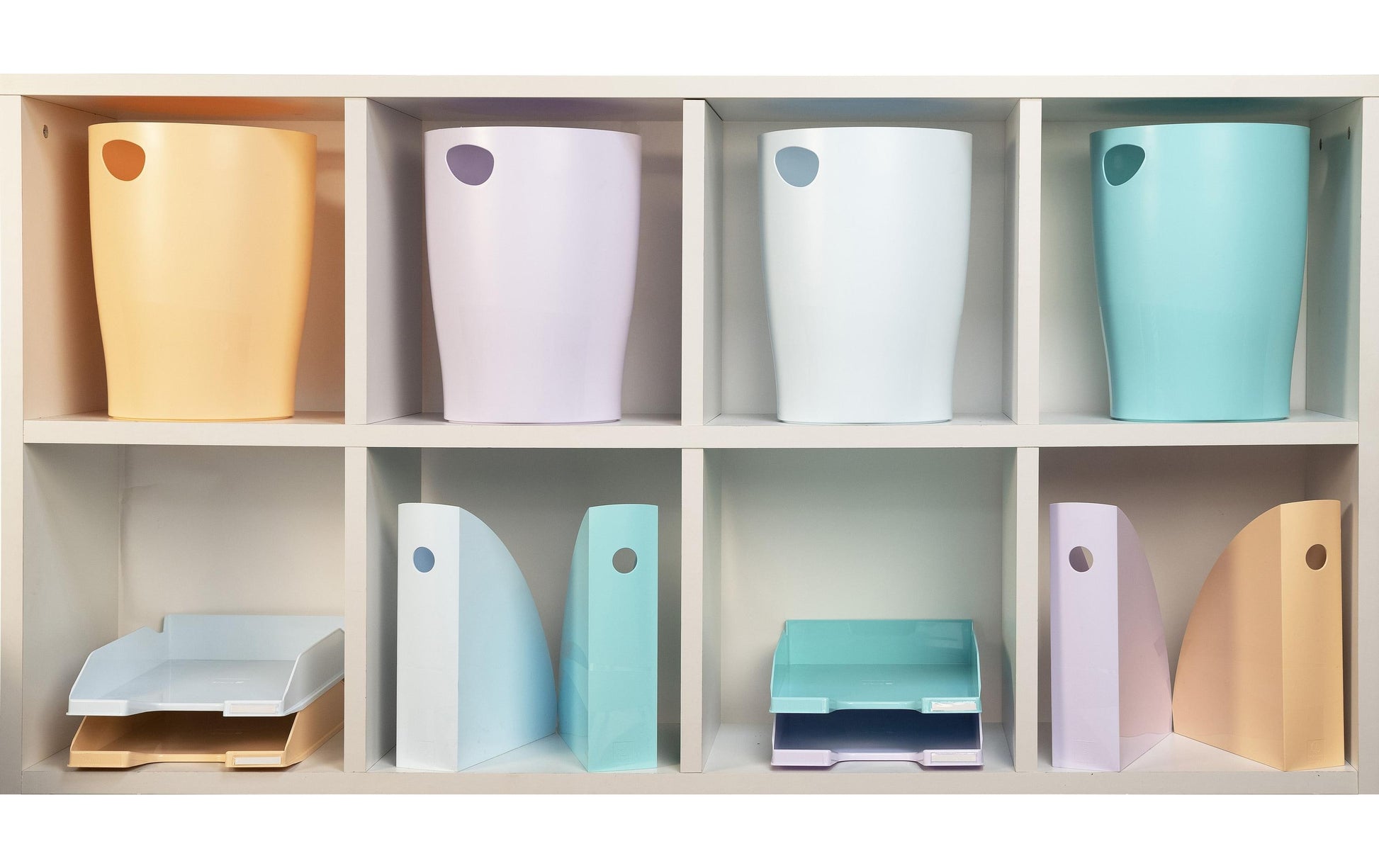 Exacompta Papierkorb ECOBIN Aquarel – 15 l – Kunststoff (PP), rund – hellgrün