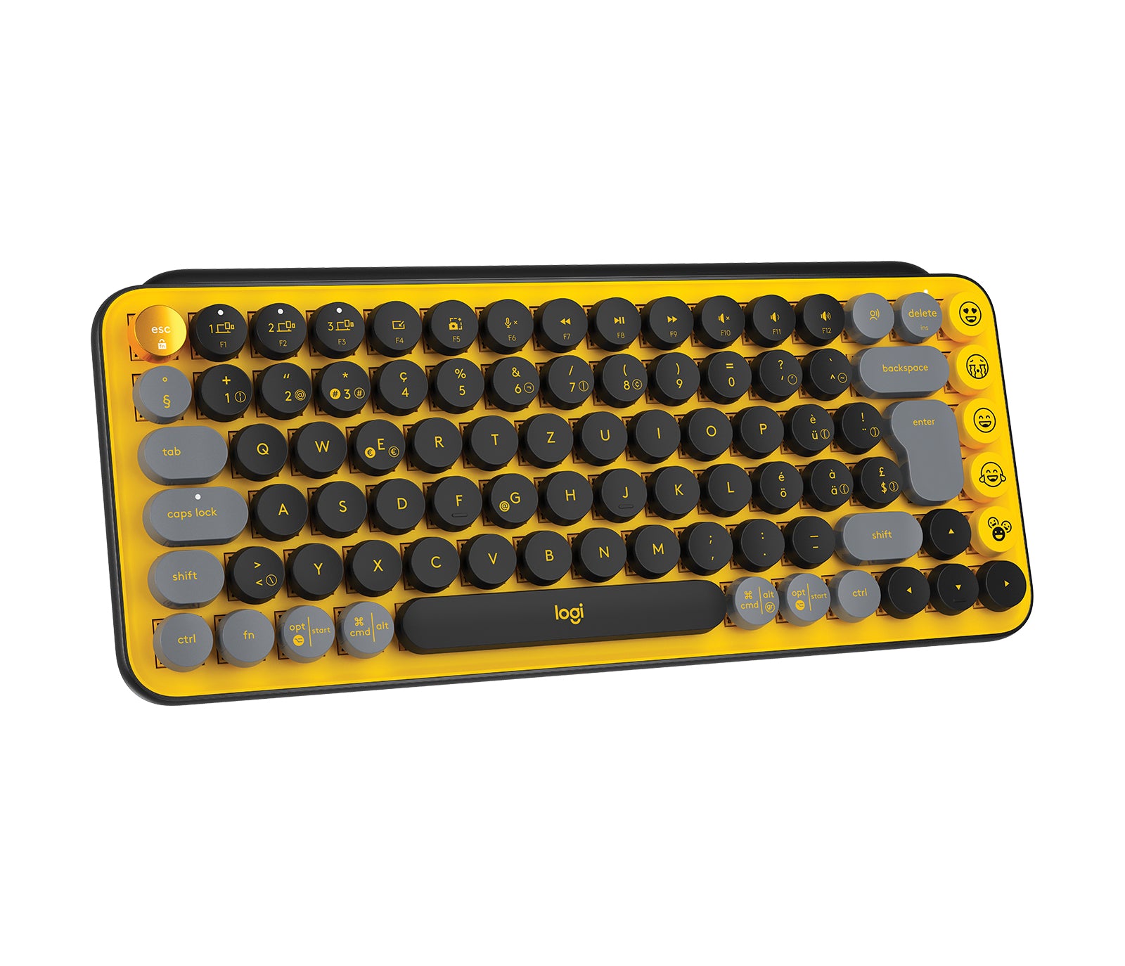 Logitech POP Keys – Tastatur, kabellos (Bluetooth/2,4 GHz), CH-Layout (DE-CH) – für Windows & macOS