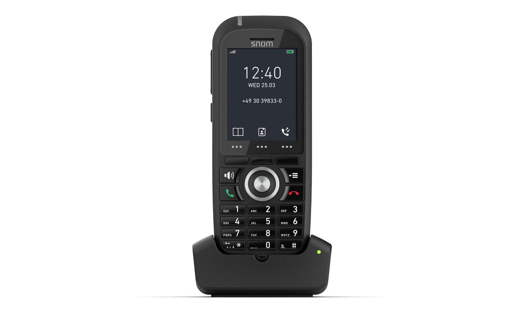 Snom M70 – DECT-Mobilteil, Bluetooth, 3,5 mm Klinke, Schwarz