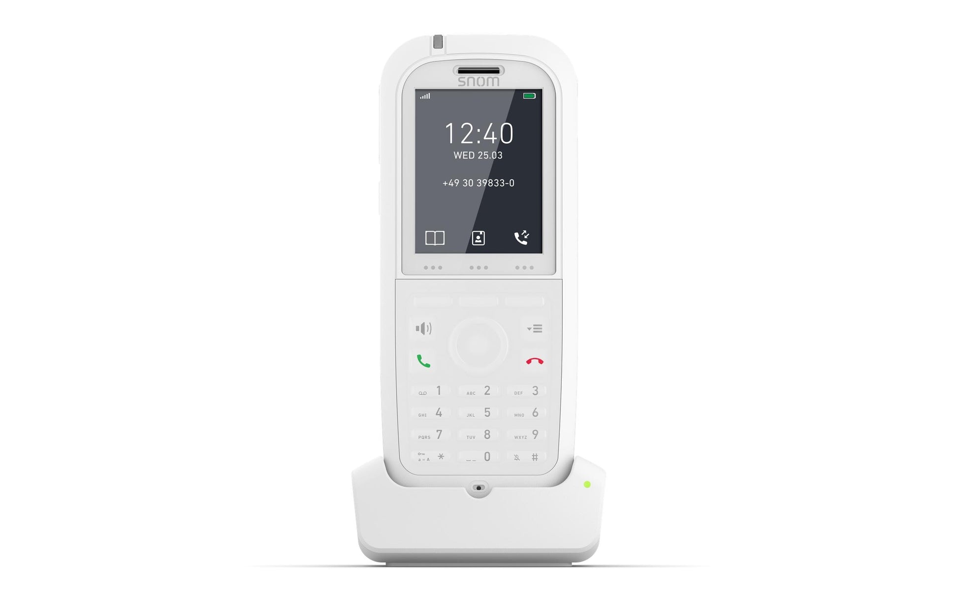Snom M90 – WLAN-Telefon (Handgerät), für Snom M300, M700 und M900, DECT, Bluetooth, Weiss