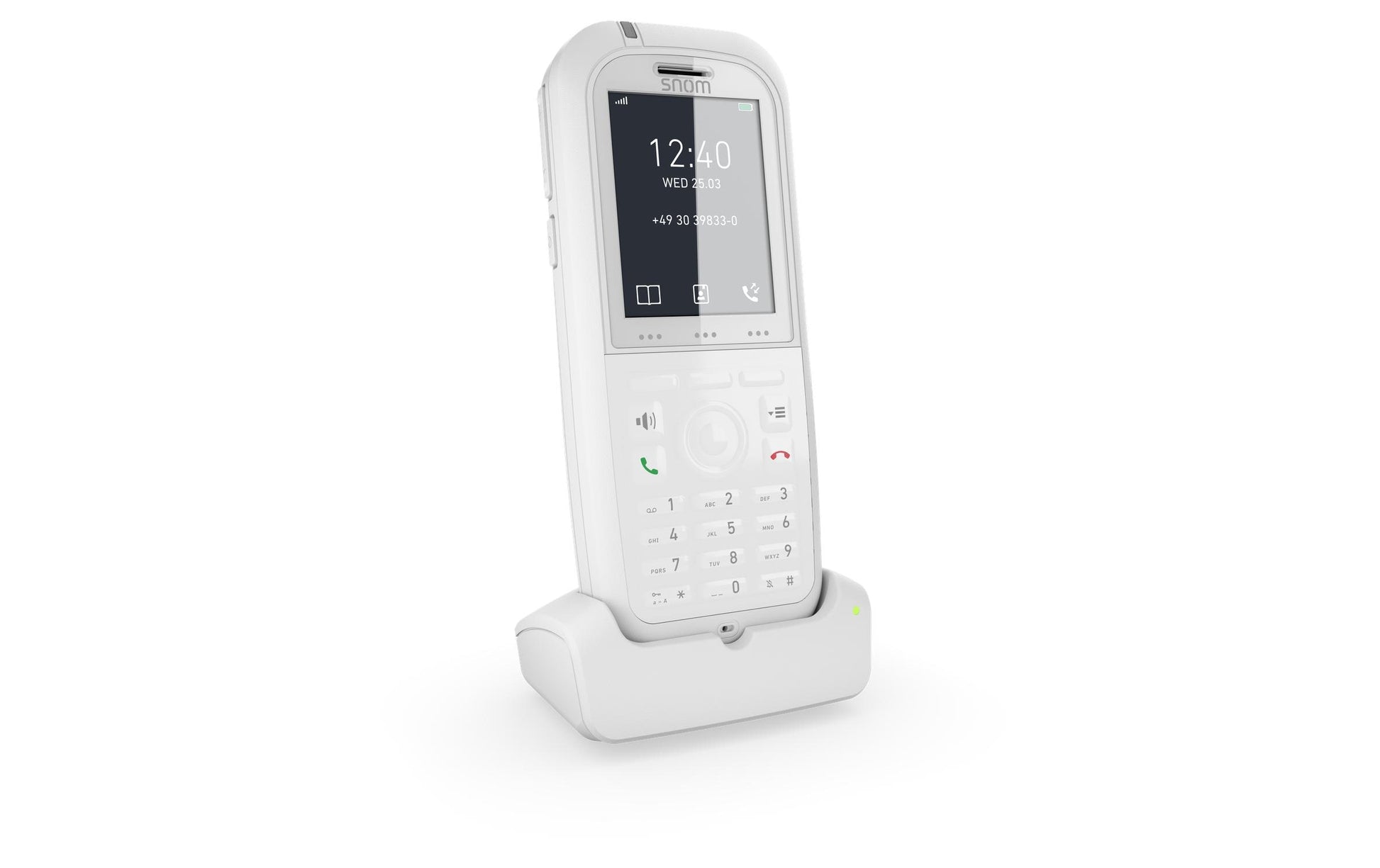 Snom M90 – WLAN-Telefon (Handgerät), für Snom M300, M700 und M900, DECT, Bluetooth, Weiss