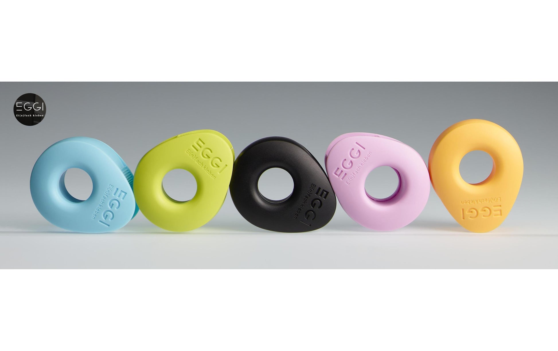 Eggi Handabroller – für Klebeband bis 19 mm × 10 m, Recycling-Kunststoff, Orange