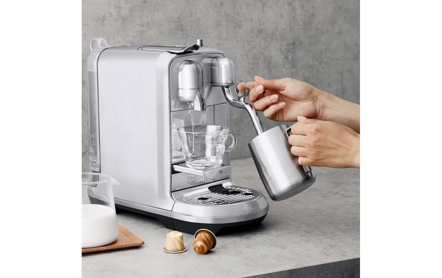 Sage Creatista Plus Kapselmaschine – für Nespresso, 1,5 l, schwarz/edelstahl