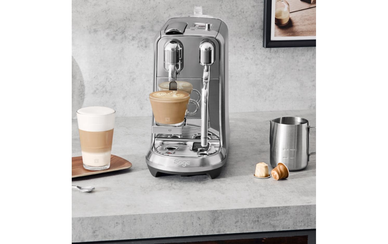 Sage Creatista Plus SNE800BSS4QEU1 Kapselmaschine – für Nespresso, 1,5 l, silber