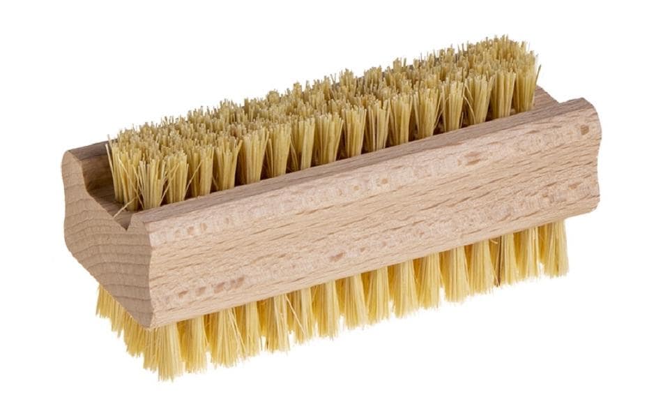 Edi Baur Handwaschbürste Natura – Buchenholz/Nylon-Borsten, 3,5×9,3×4,3 cm, Braun