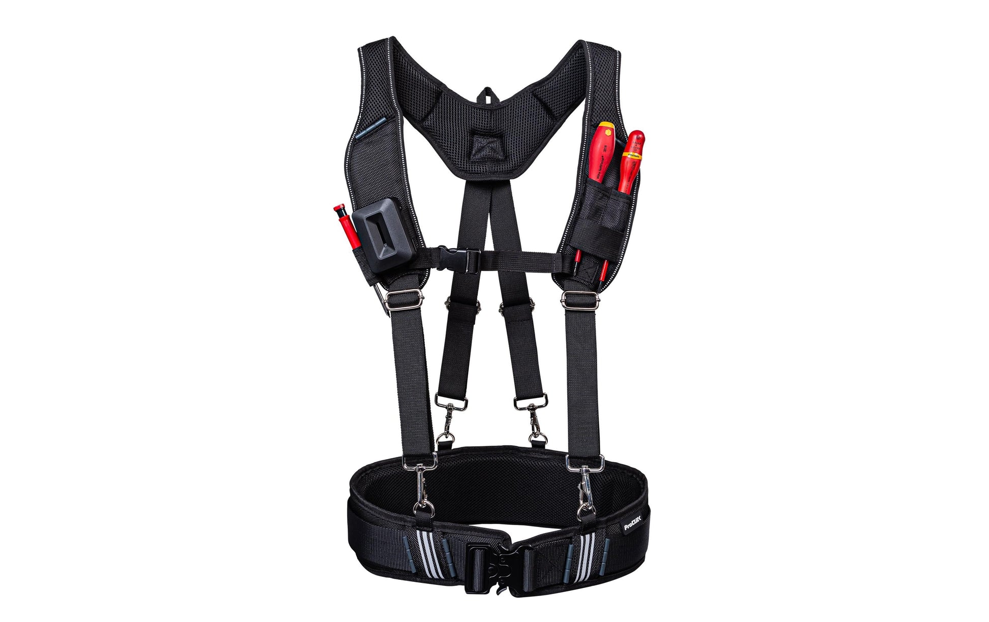 ProClick Hosenträger L/XL – verstellbar, mit Schultertragegurt, schwarz, Mesh