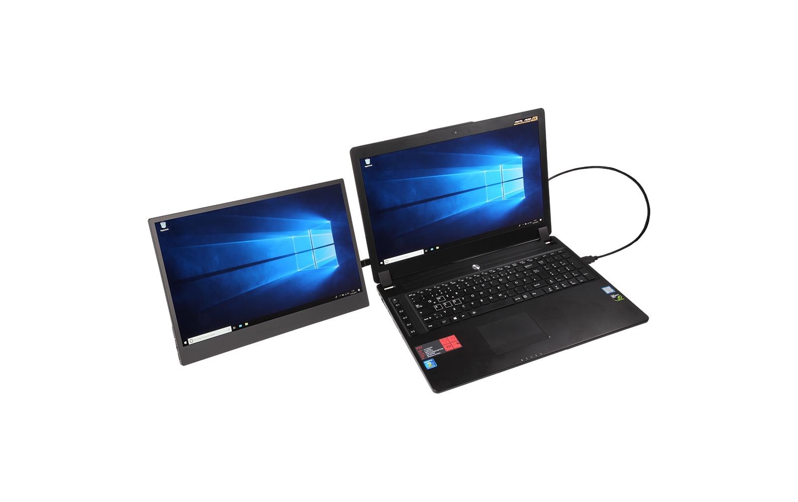 Joy-iT 15 Full-HD Smart Case – Tragbarer Monitor, 15,6", USB-C, Mini-HDMI, Integrierte Lautsprecher, Schwarz