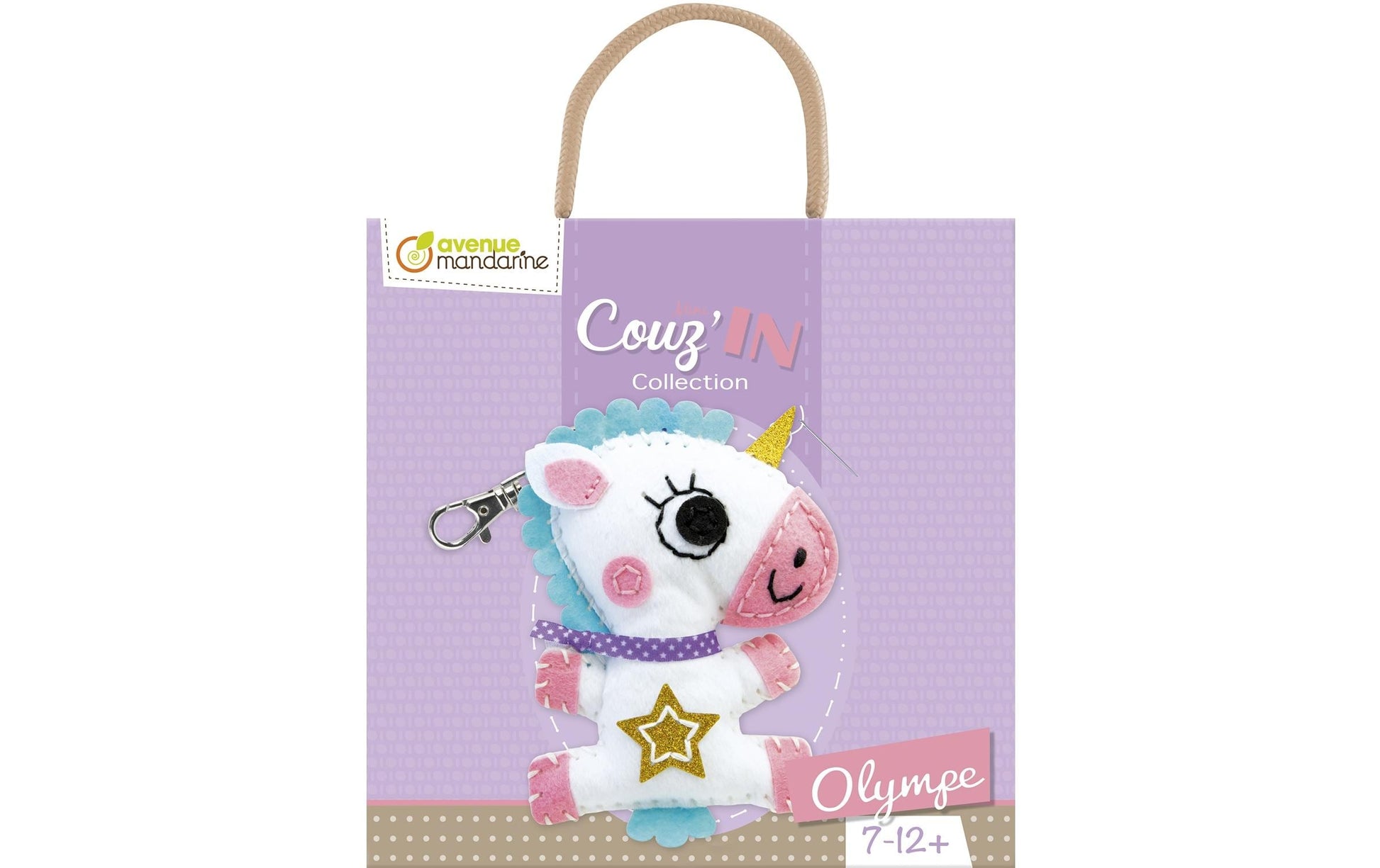 Avenue Mandarine Bastelset Nähen Einhorn Olympe – 7–12 Jahre – 150 × 190 × 30 mm