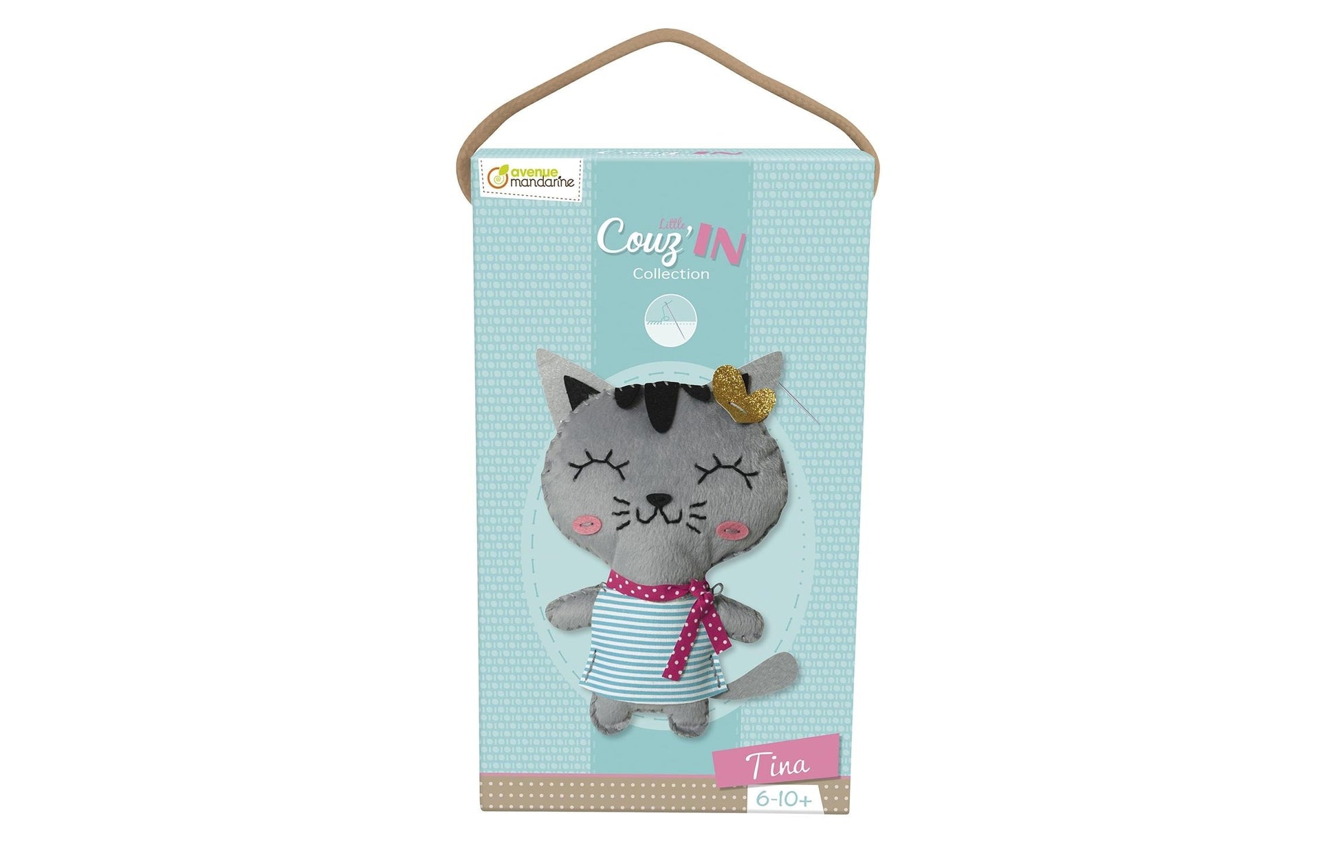 Avenue Mandarine Bastelset Nähen Katze Tina – 6–10 Jahre – 140 × 300 × 50 mm