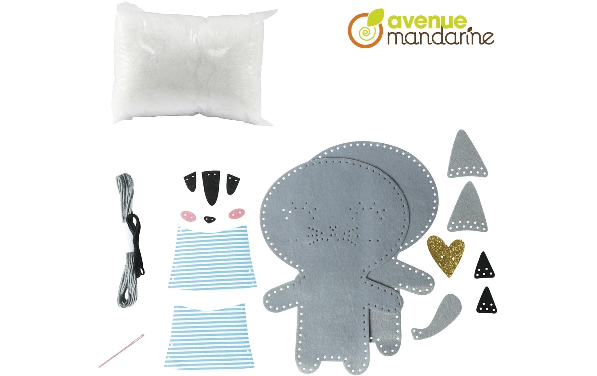 Avenue Mandarine Bastelset Nähen Katze Tina – 6–10 Jahre – 140 × 300 × 50 mm