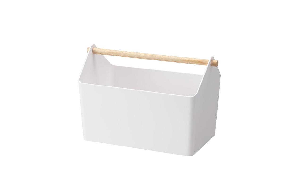 Yamazaki Favori Aufbewahrungsbox (ohne Deckel) – Polypropylen/Holz – natur – 370 × 240 × 210 mm