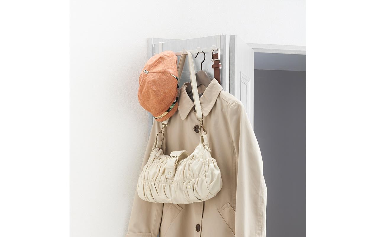 Yamazaki Wandgarderobe 5 Haken – Stahl – Weiss – 300 × 60 × 70 mm