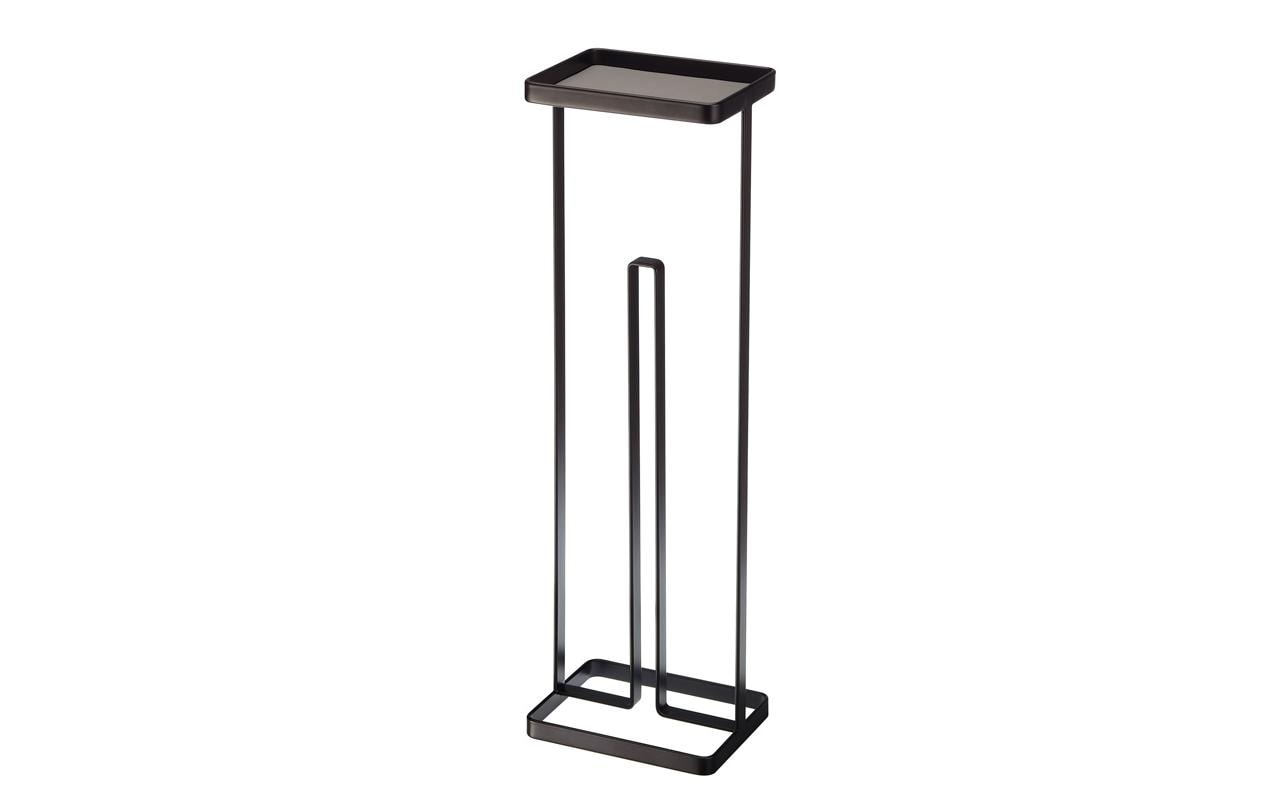 Yamazaki Toilettenpapierständer – Stahl, Schwarz, für 4 Rollen, 16 × 12 × 52 cm