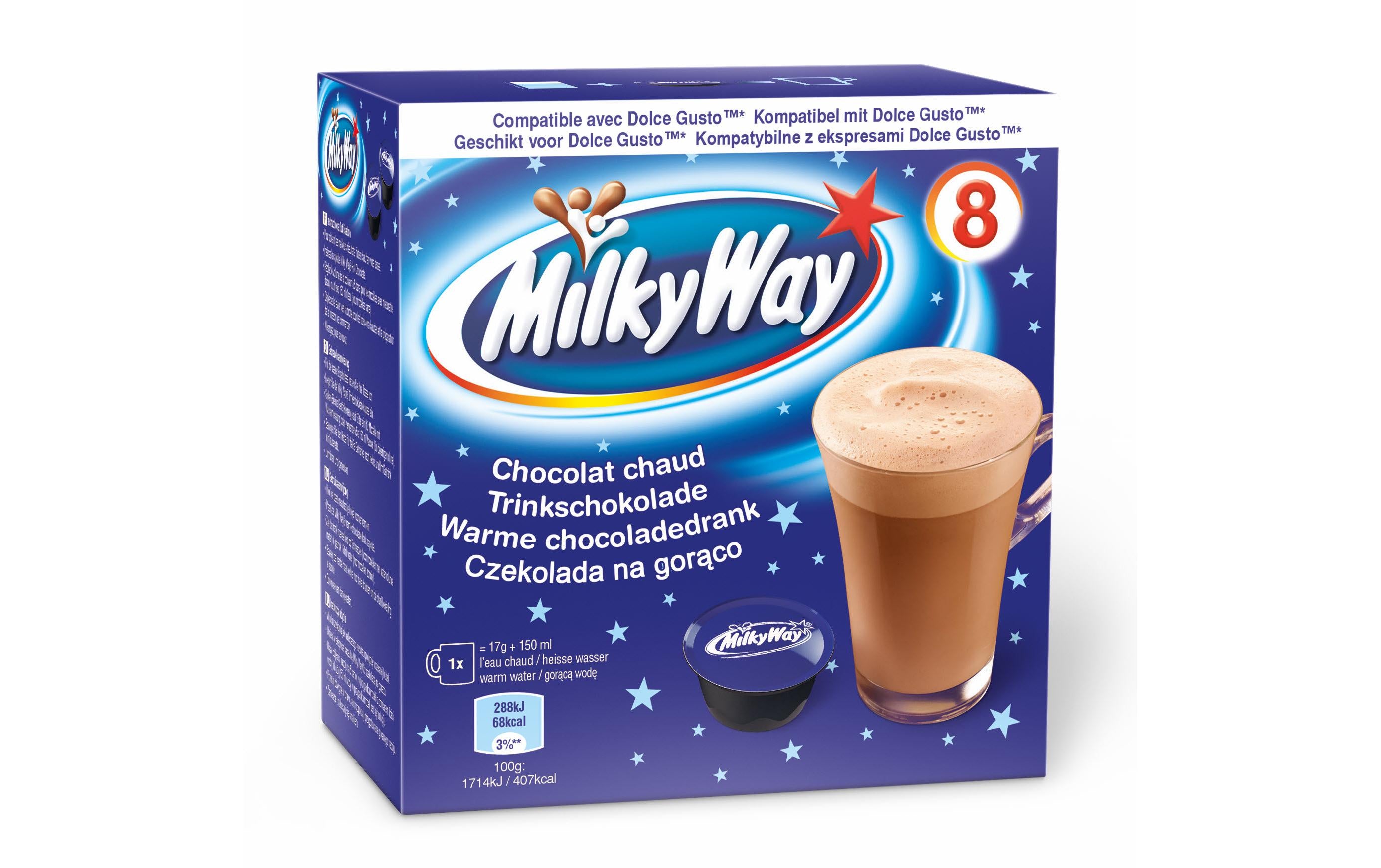 Mars uk Milky Way – Kapseln für Dolce Gusto – Schokolade, 8 Kapseln