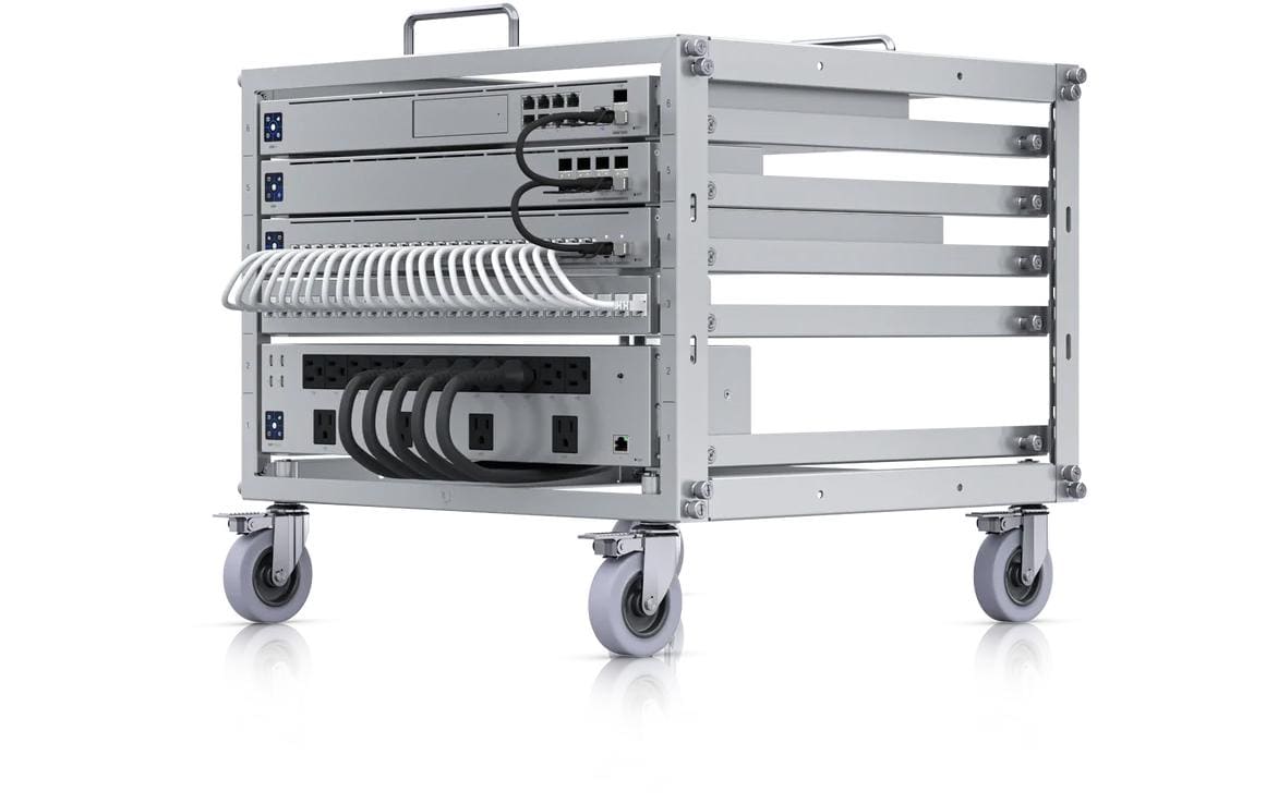 Ubiquiti Rack-Sockel – 6U – 519 × 460 × 485 mm – 35 kg – stahlfarben
