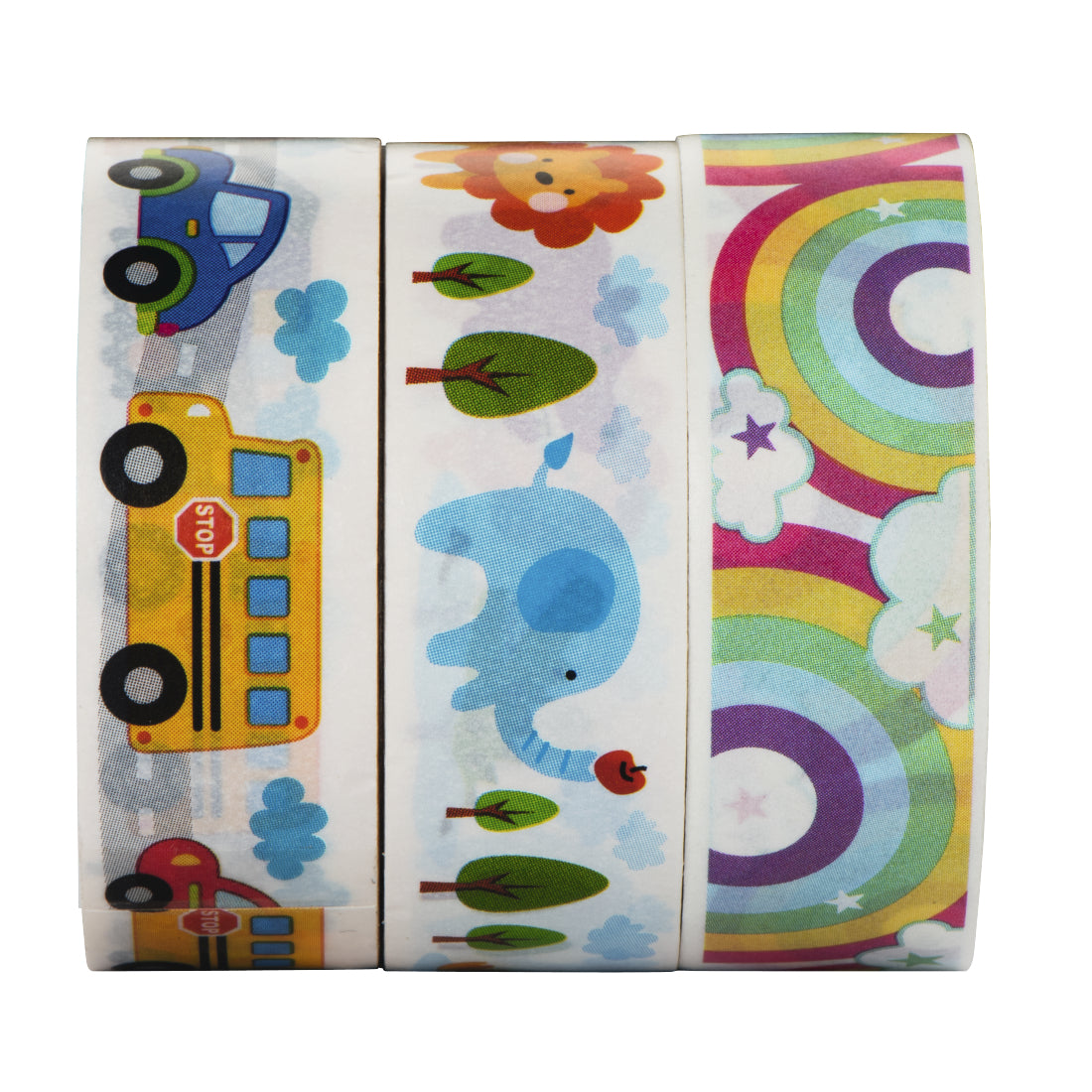 Hama Washi Tape – permanent, glatt, Papier, 15 mm × 5 m, mehrfarbig, 3 Rollen