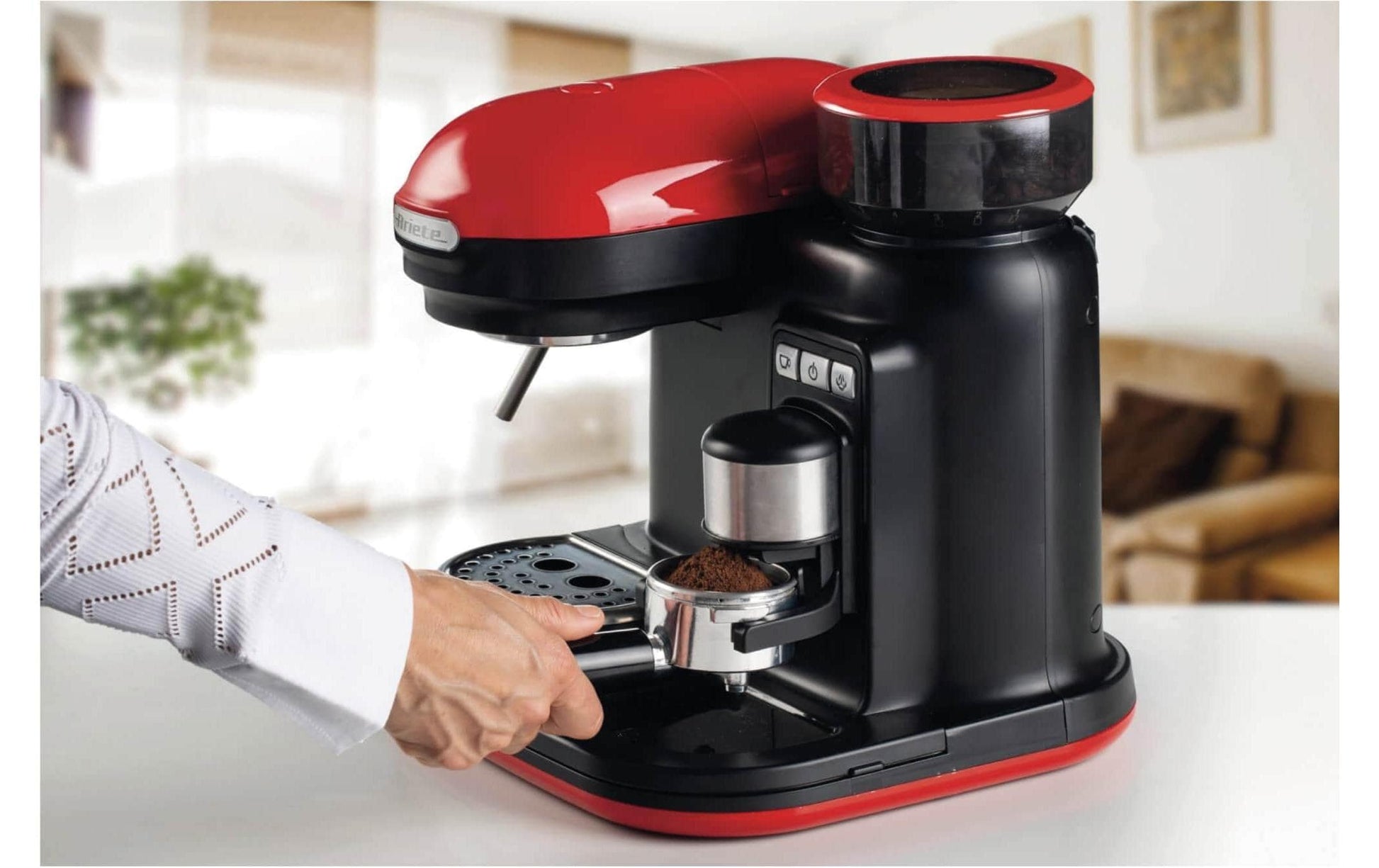 Ariete ARI-1318-MODERNA Kaffeevollautomat – 0,8 l, 15 bar, Milchschaumdüse, 30,5 × 30,5 × 30 cm