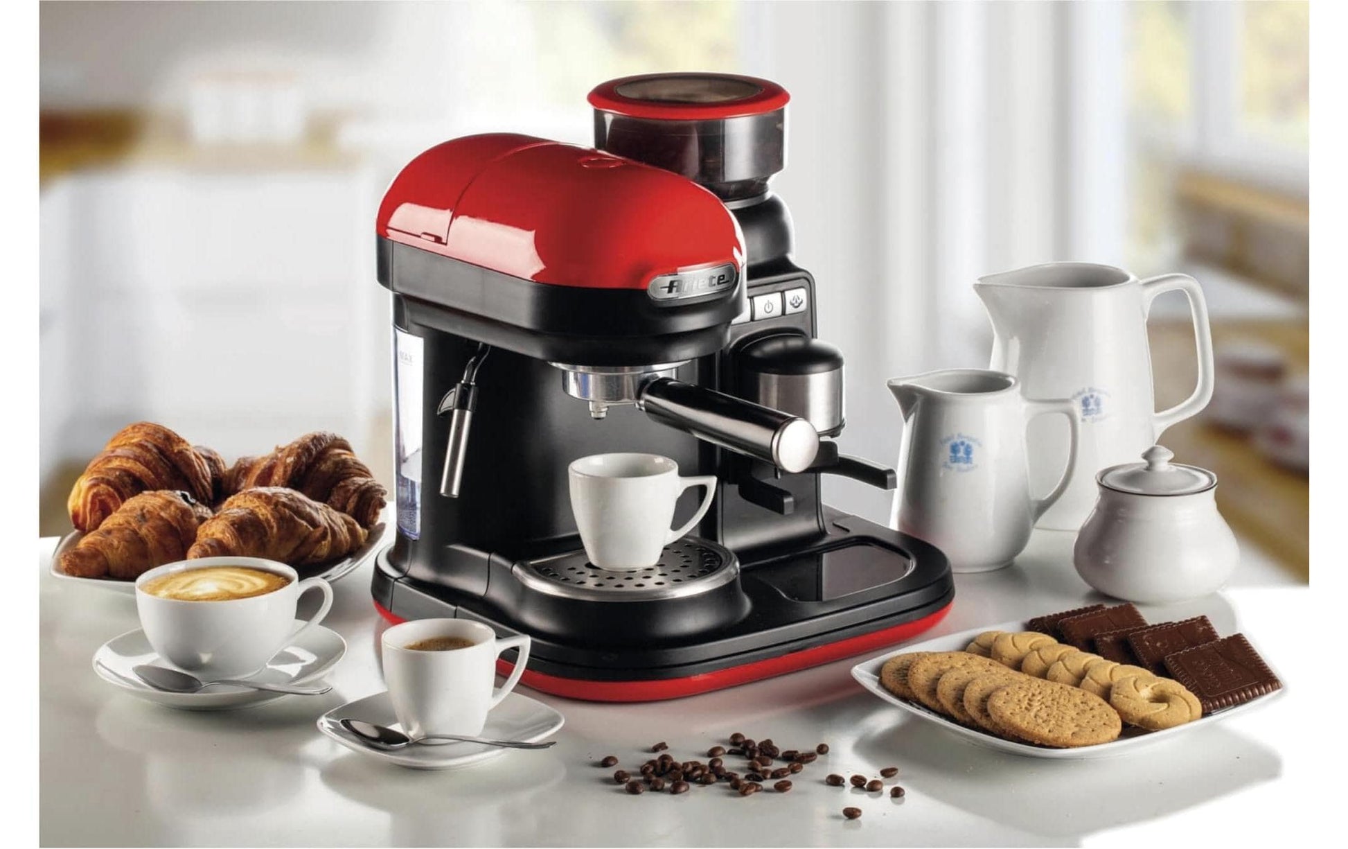 Ariete ARI-1318-MODERNA Kaffeevollautomat – 0,8 l, 15 bar, Milchschaumdüse, 30,5 × 30,5 × 30 cm