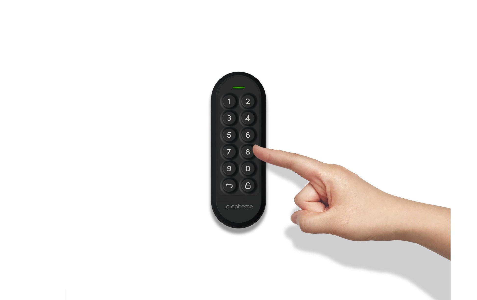 igloohome Tastatur Zugangskontrollleser – Tastenfeld, BT, IP66, Aussen, Wand, Batteriebetrieb, 35×38×100 mm