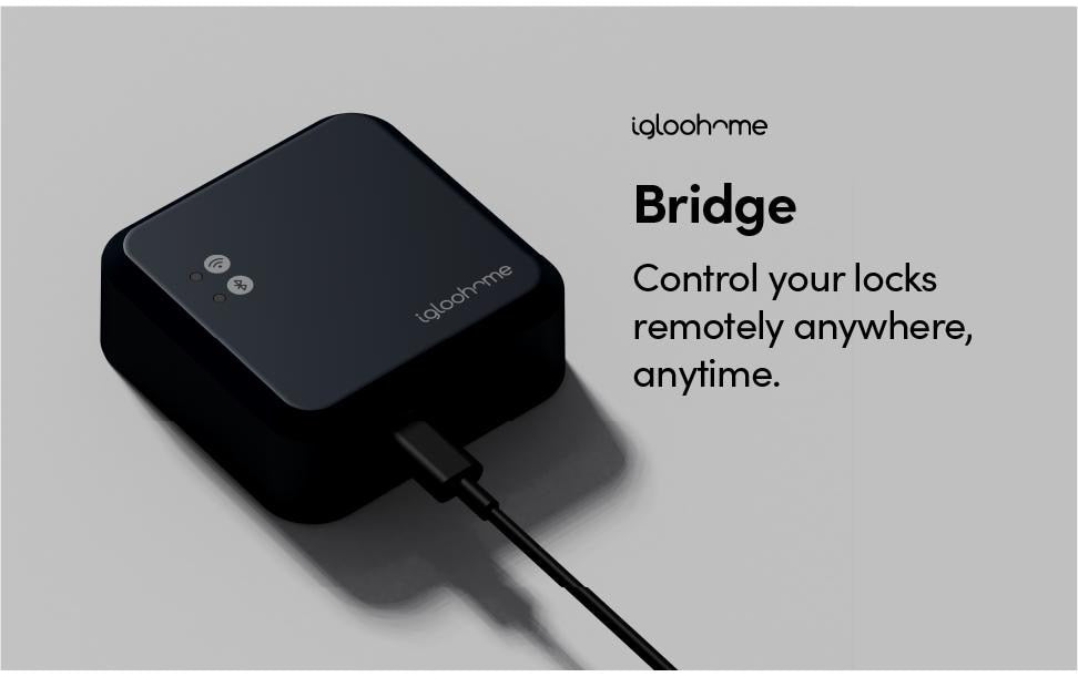 igloohome EB1 Zutrittscontroller – BT, WLAN 2,4 GHz, Schwarz, für Deadbolt 2S, Keybox 3, Mortise-Serie