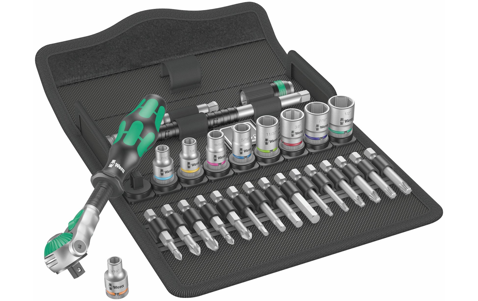 Wera Schraubendreher-Bit-Set Zyklop – 15 Bits – Antrieb 1/4" – 8100 SA 9