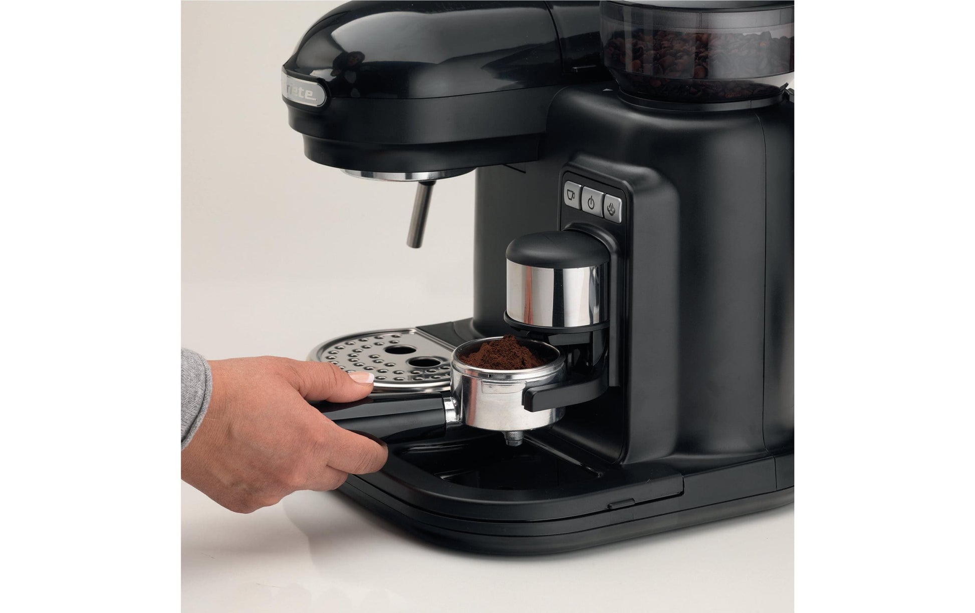 Ariete Espressomaschine ARI-1318-MOD-BK – 0,8 l Wassertank, 15 bar, 1080 W – Schwarz