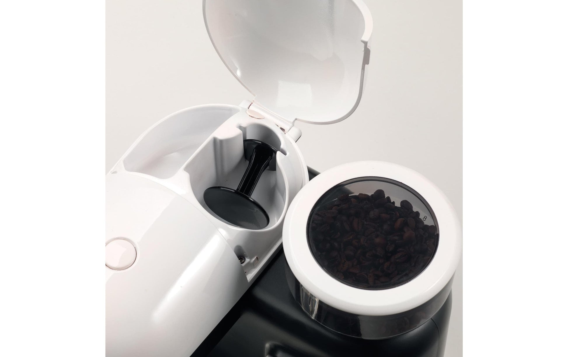 Ariete Espressomaschine ARI-1318-MOD-WH – 0,8 l, Mahlwerk & Milchaufschäumer, 1080 W – Weiss