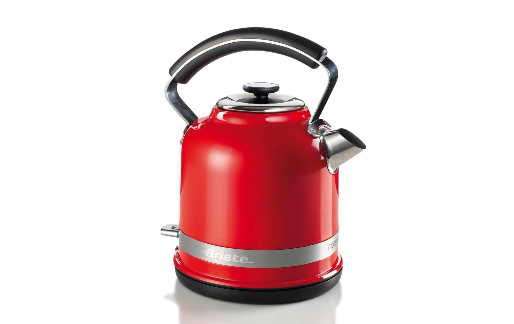 Ariete Wasserkocher – 1,5 l, Edelstahl, Rot, ARI-2854-MODERNA