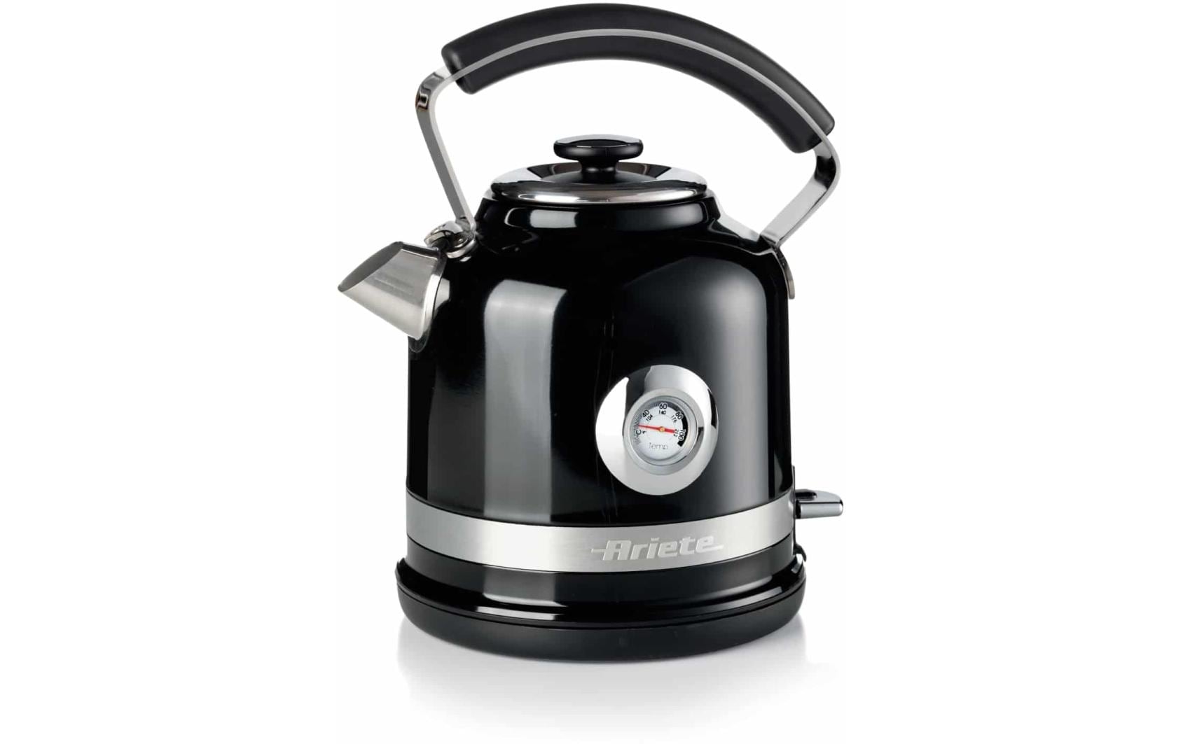 Ariete Wasserkocher – 1,5 l, Edelstahl, Schwarz, ARI-2854-MOD-BK