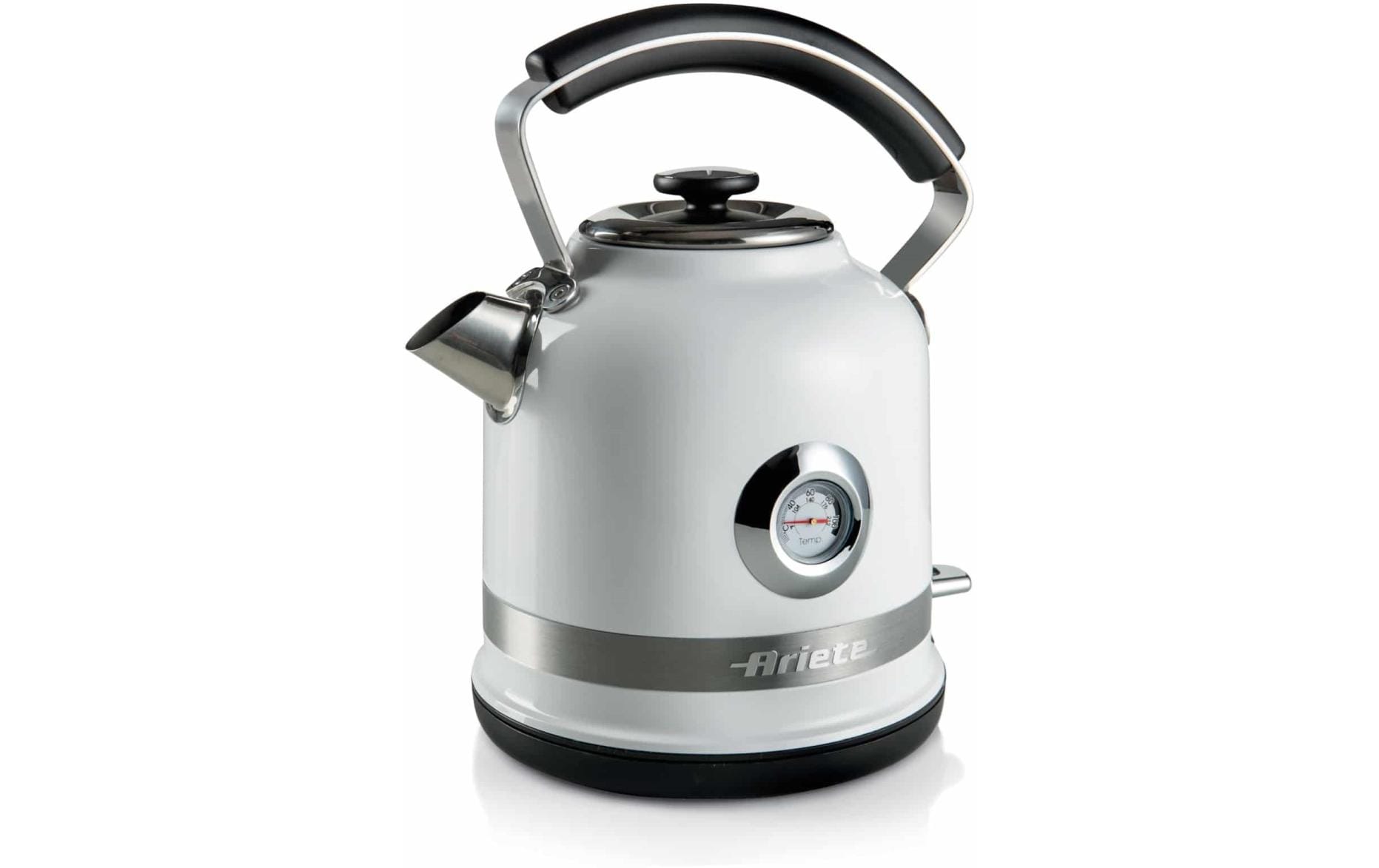 Ariete Wasserkocher – 1,5 l, Edelstahl, Weiss, ARI-2854-MOD-WH