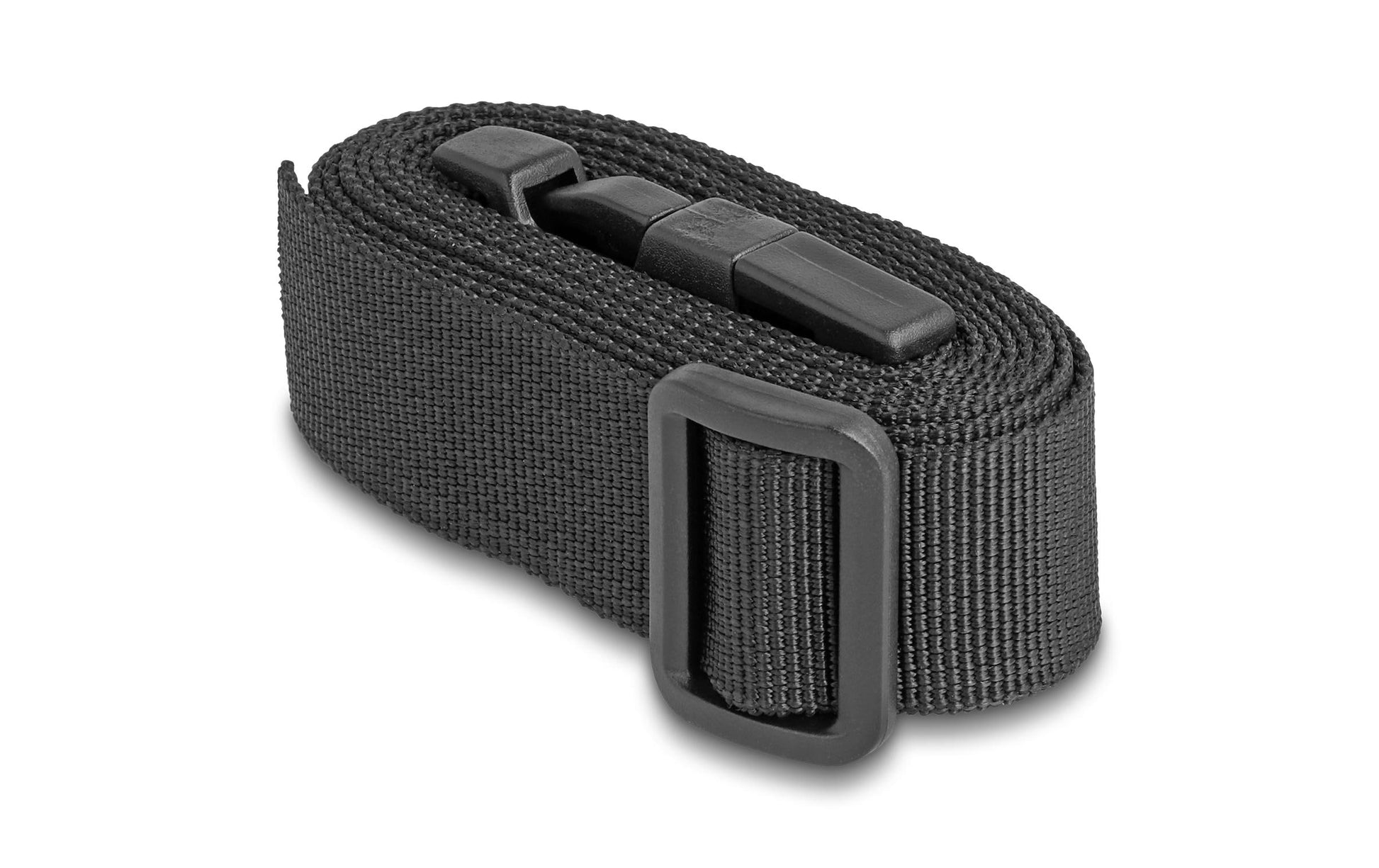 DeLOCK Gepäckgurt – verstellbar, mit Sperre – 150 cm × 2,5 cm – schwarz, Polypropylen – 2 Stk.